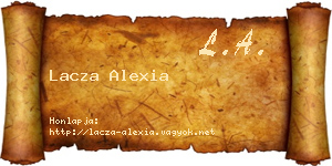 Lacza Alexia névjegykártya